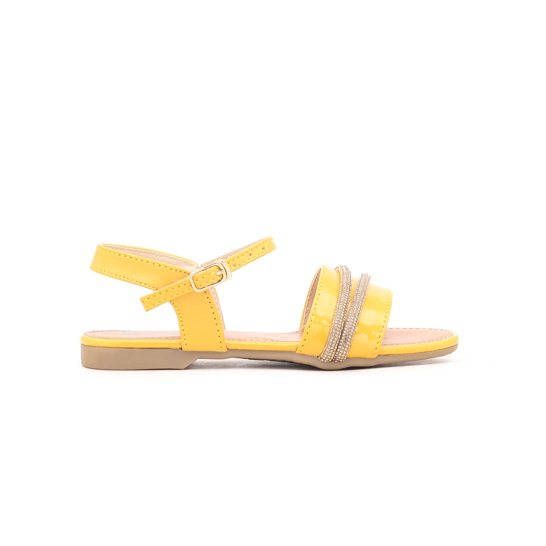 Girls Yellow Formal Sandal KD7447