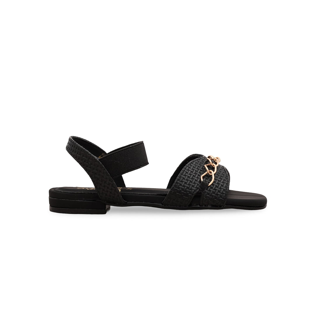 Girls Black Formal Sandal KD7809