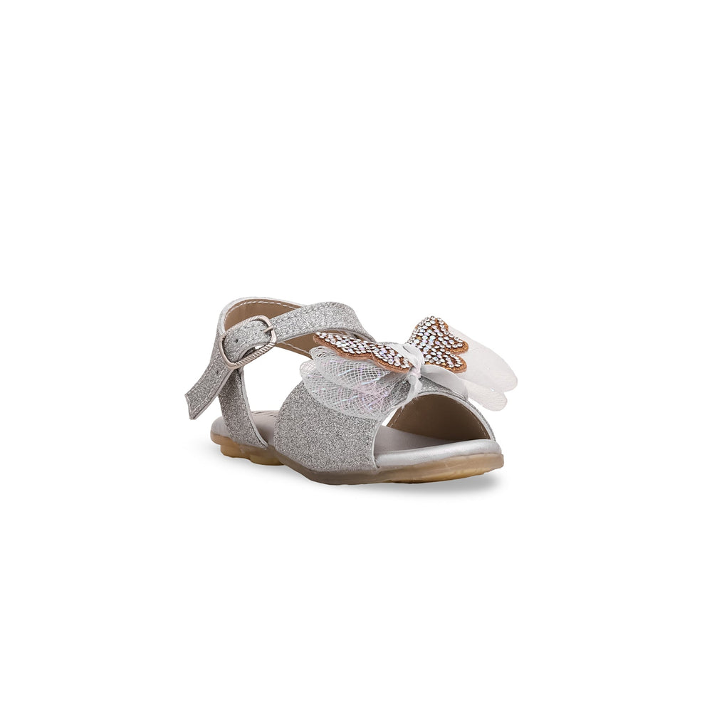 Girls Silver Fancy Sandal KD7824