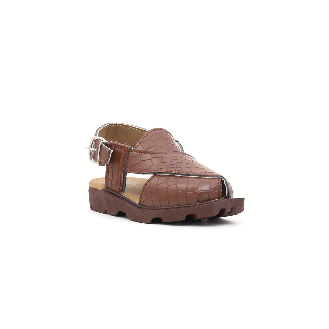 Boys Brown Peshawari Chappal KD9252