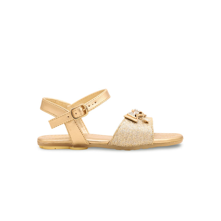 Girls Golden Formal Sandal KD9590