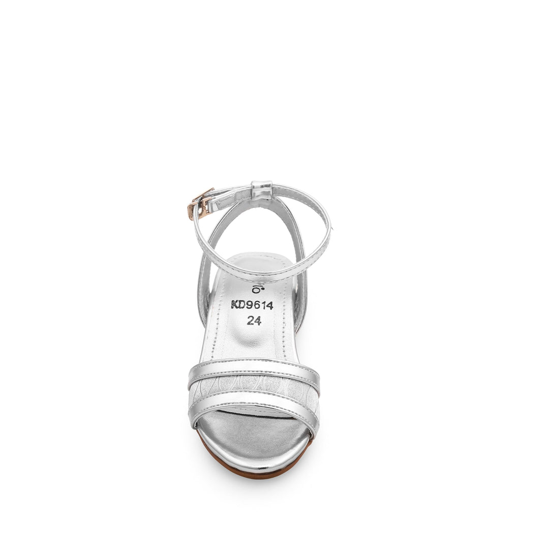 Girls Silver Fancy Sandal KD9614