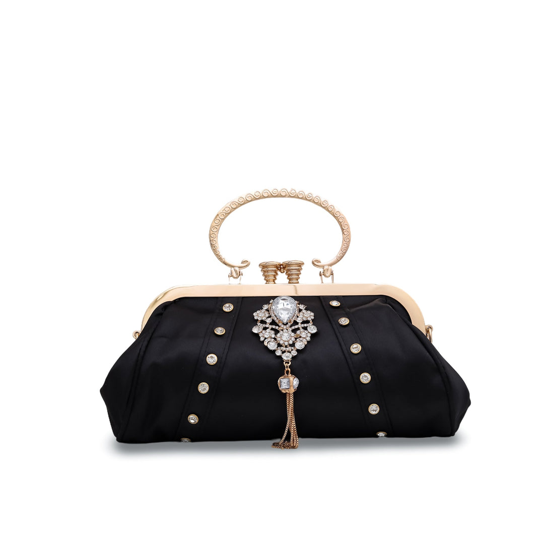 Black Fancy Clutch P23835