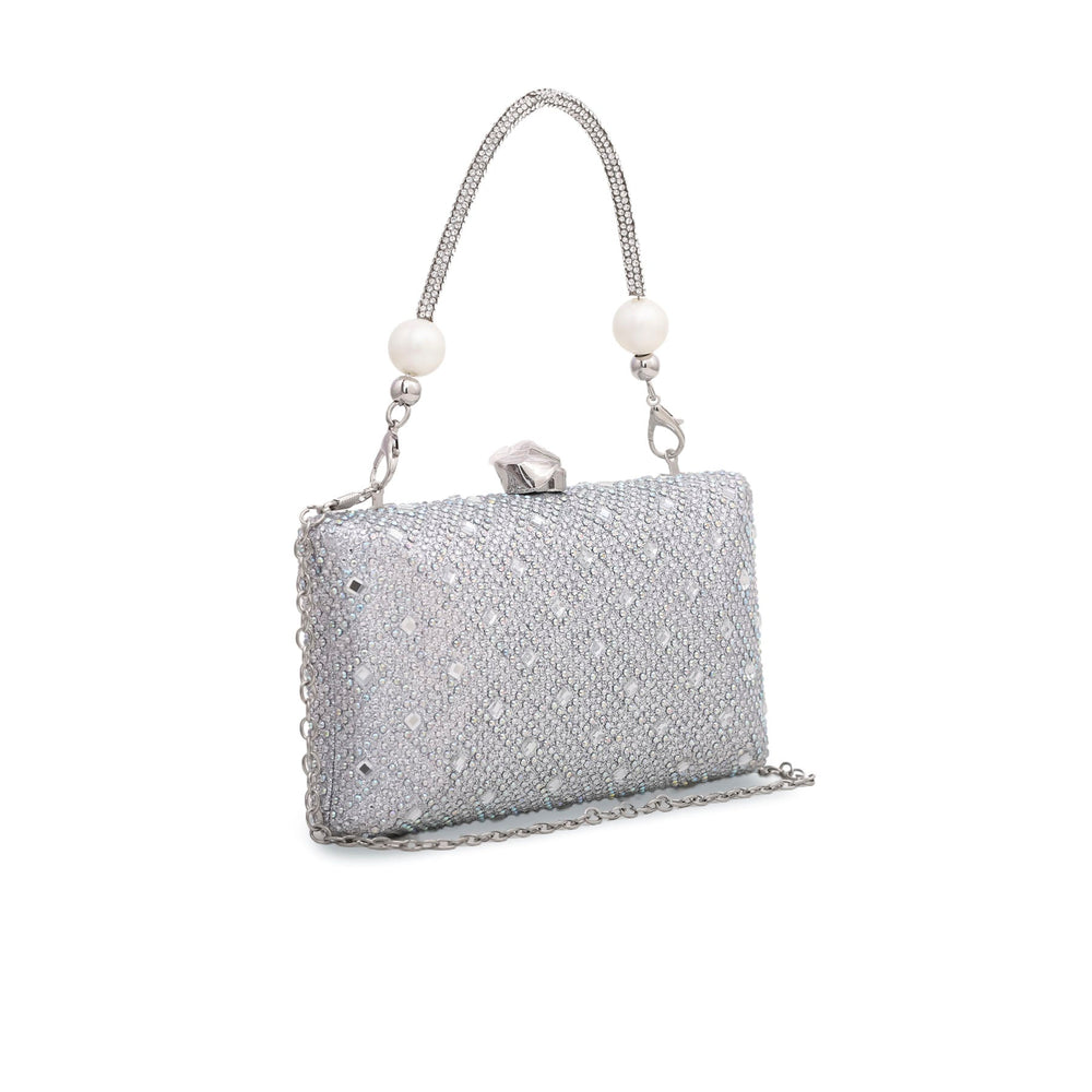 Silver Fancy Clutch P23850