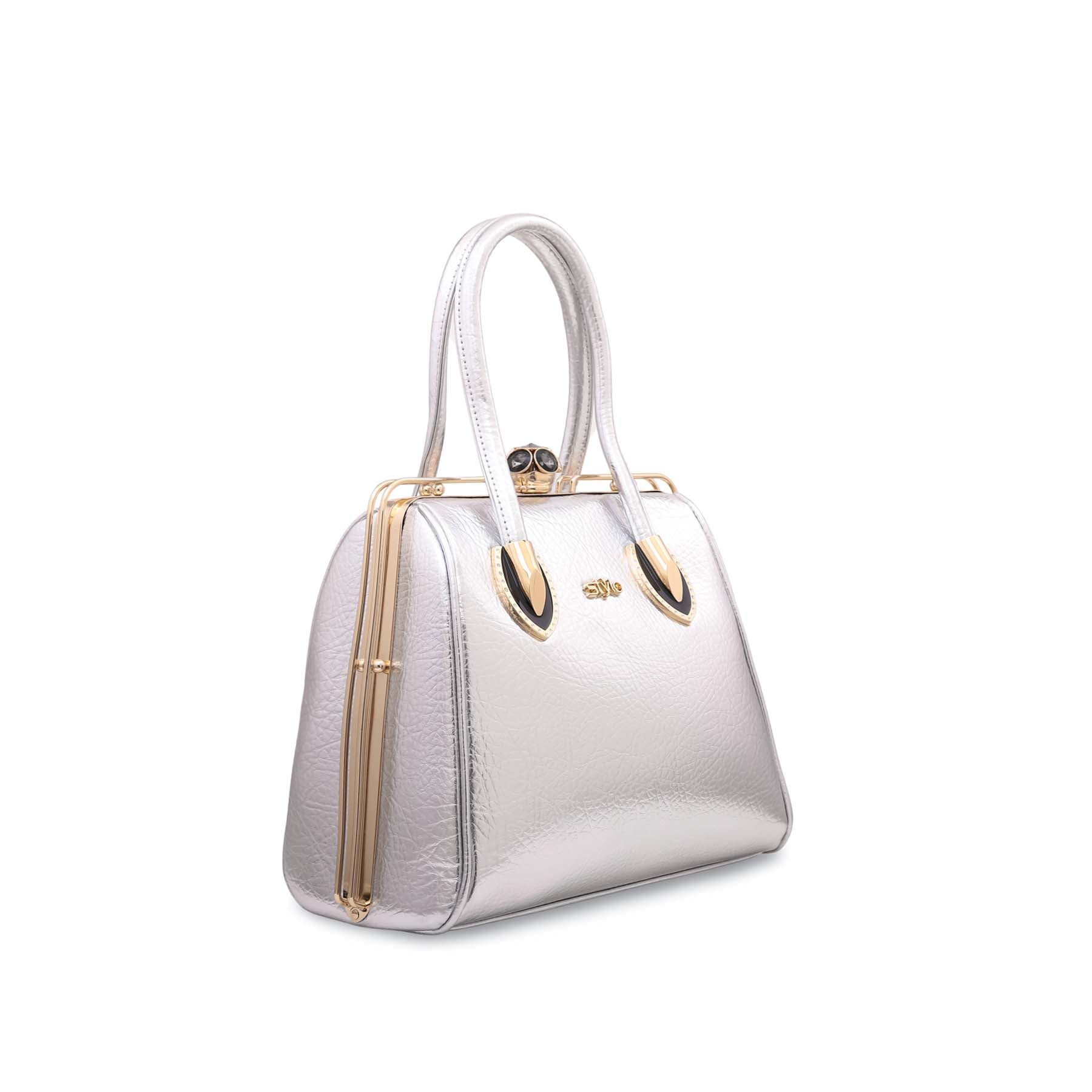 Silver Fancy Hand Bag P35835
