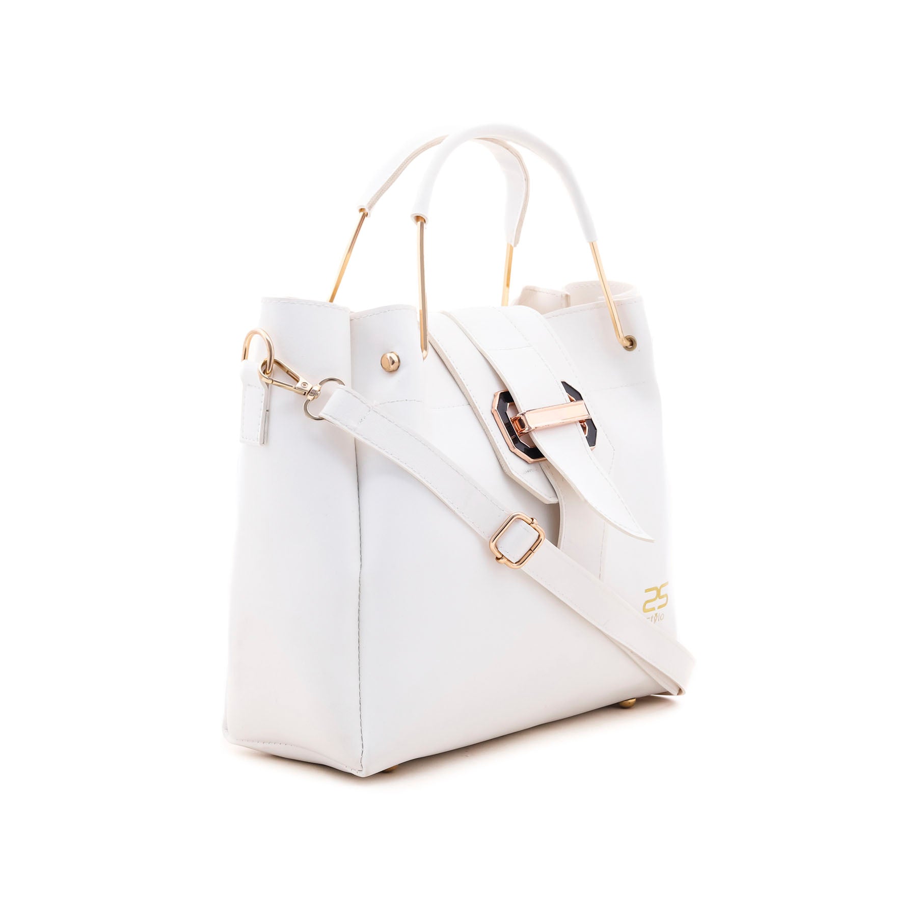 White Formal Hand Bag P54867