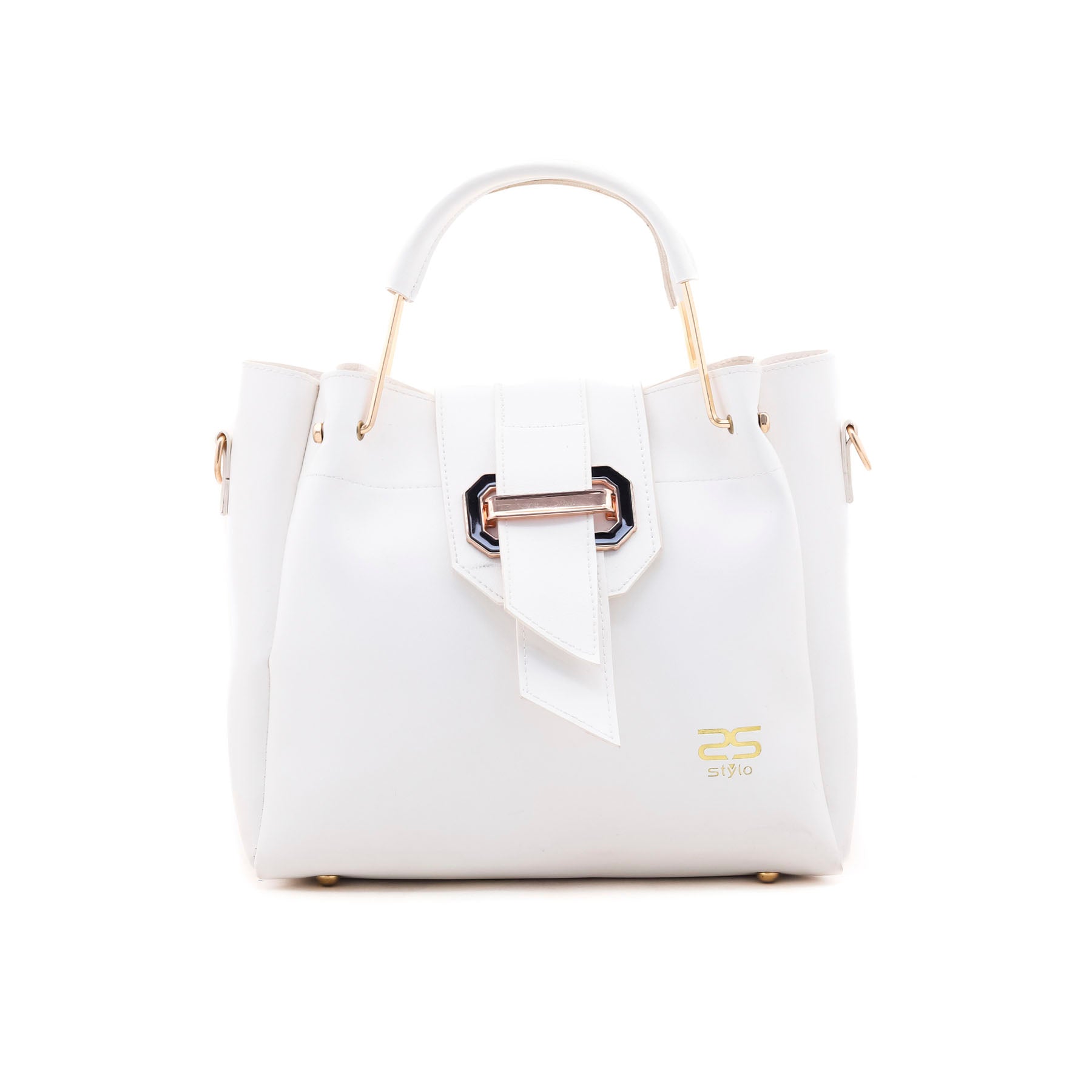 White Formal Hand Bag P54867