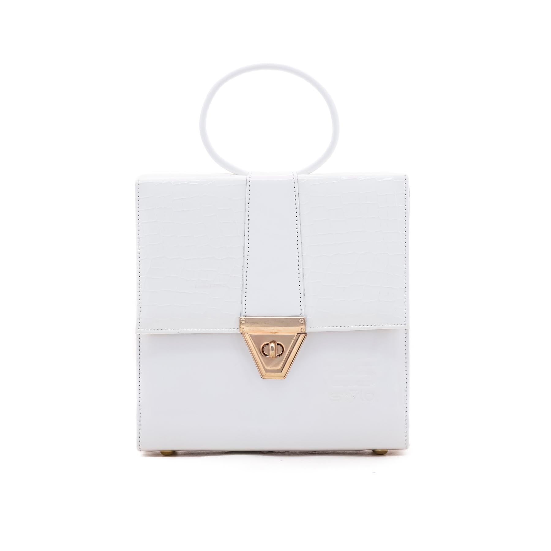 White Casual Hand Bag P55059