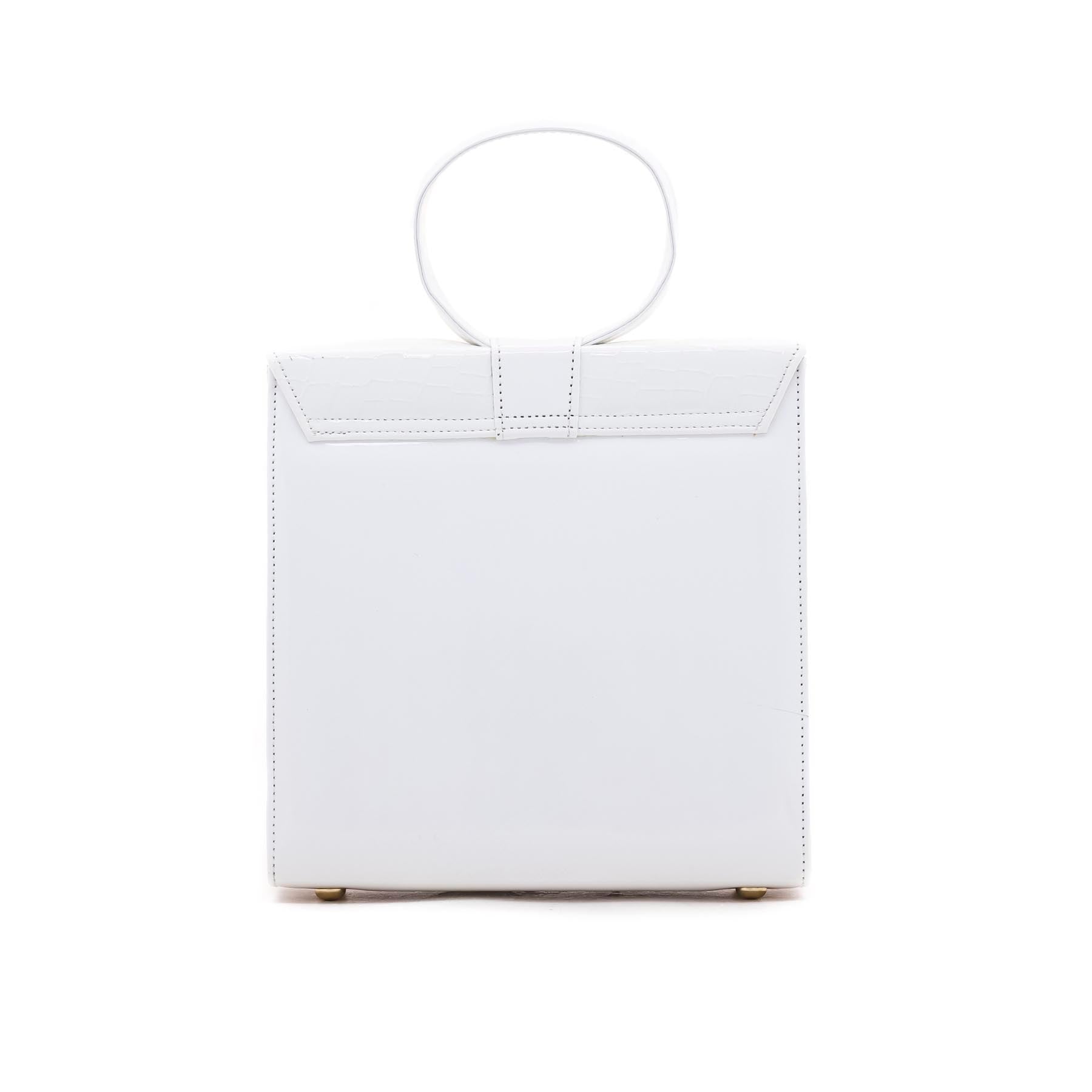 White Casual Hand Bag P55059