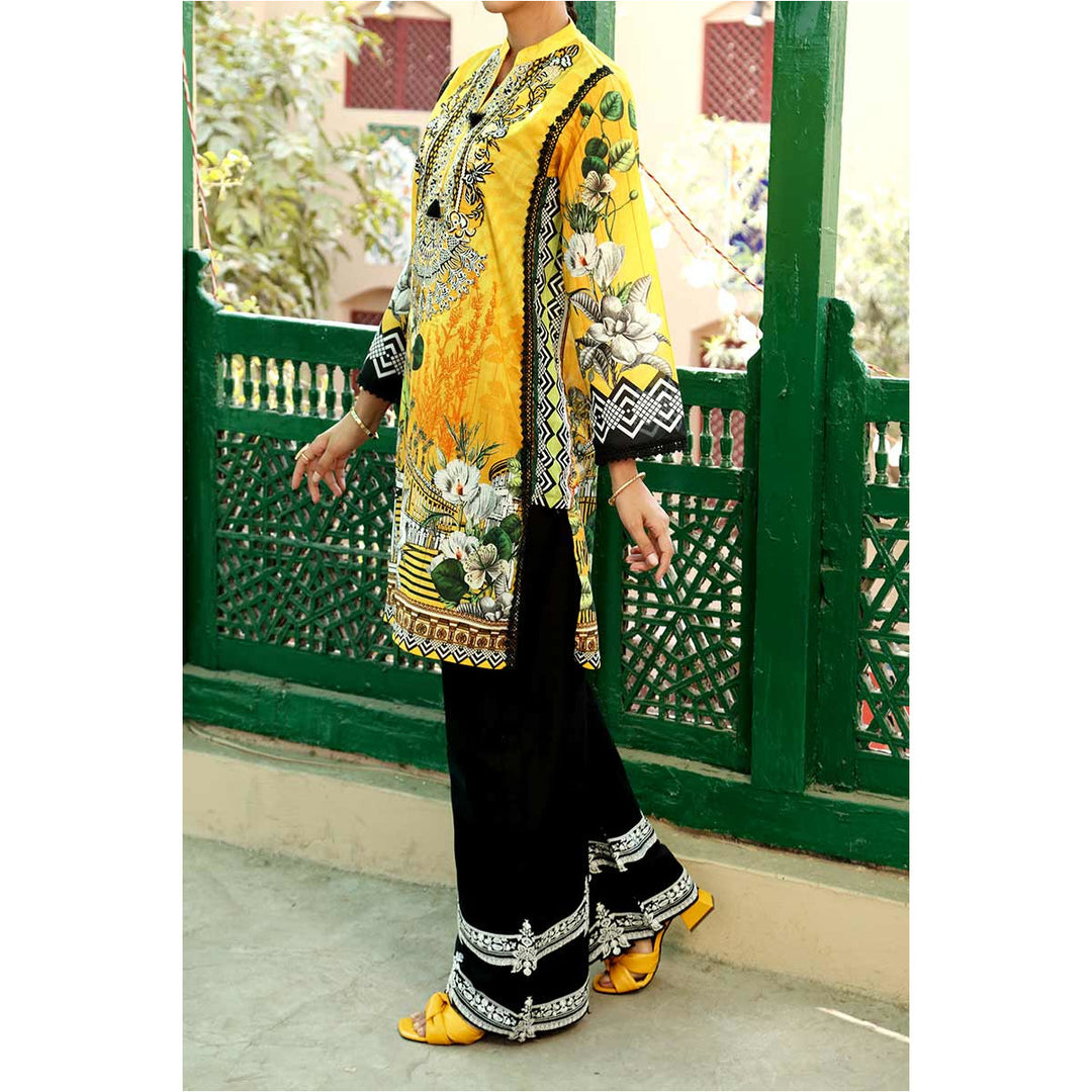 Unstitched Digital Printed Lawn Shirt PE1439