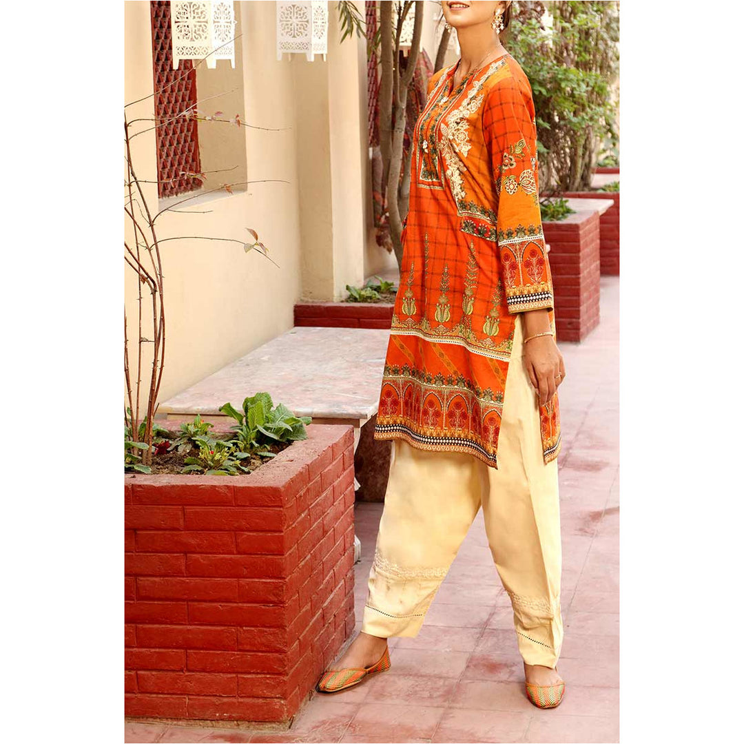 Unstitched Digital Printed Lawn Shirt PE1459