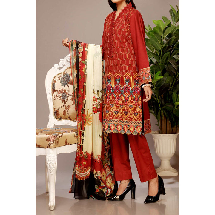 2PC-Digital Printed Lawn Shirt with Dupatta PE1067