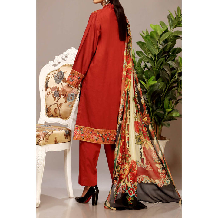 2PC-Digital Printed Lawn Shirt with Dupatta PE1067