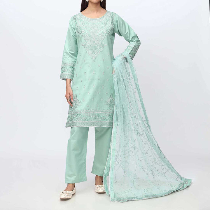 3PC- Embellished Khadi Net Suit PF3010