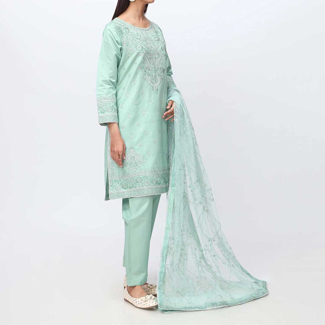 3PC- Embellished Khadi Net Suit PF3010