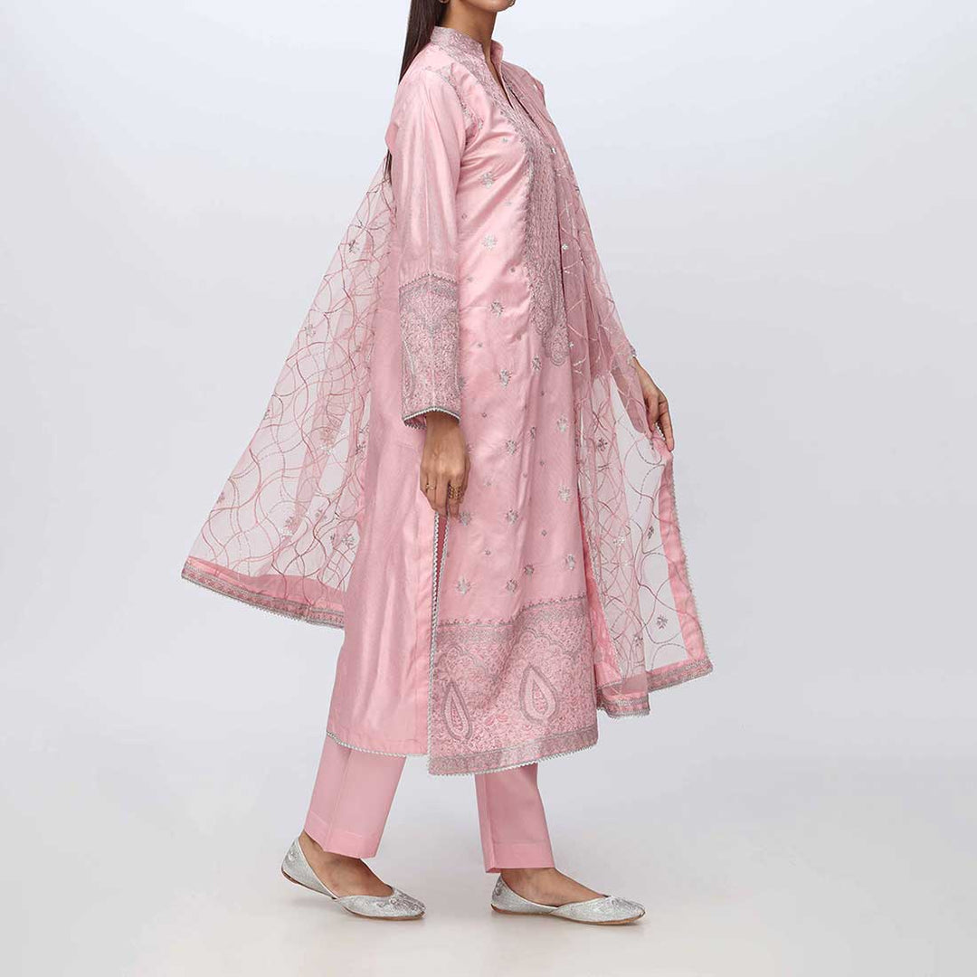 3PC- Embellished Khadi Net Suit PF3015