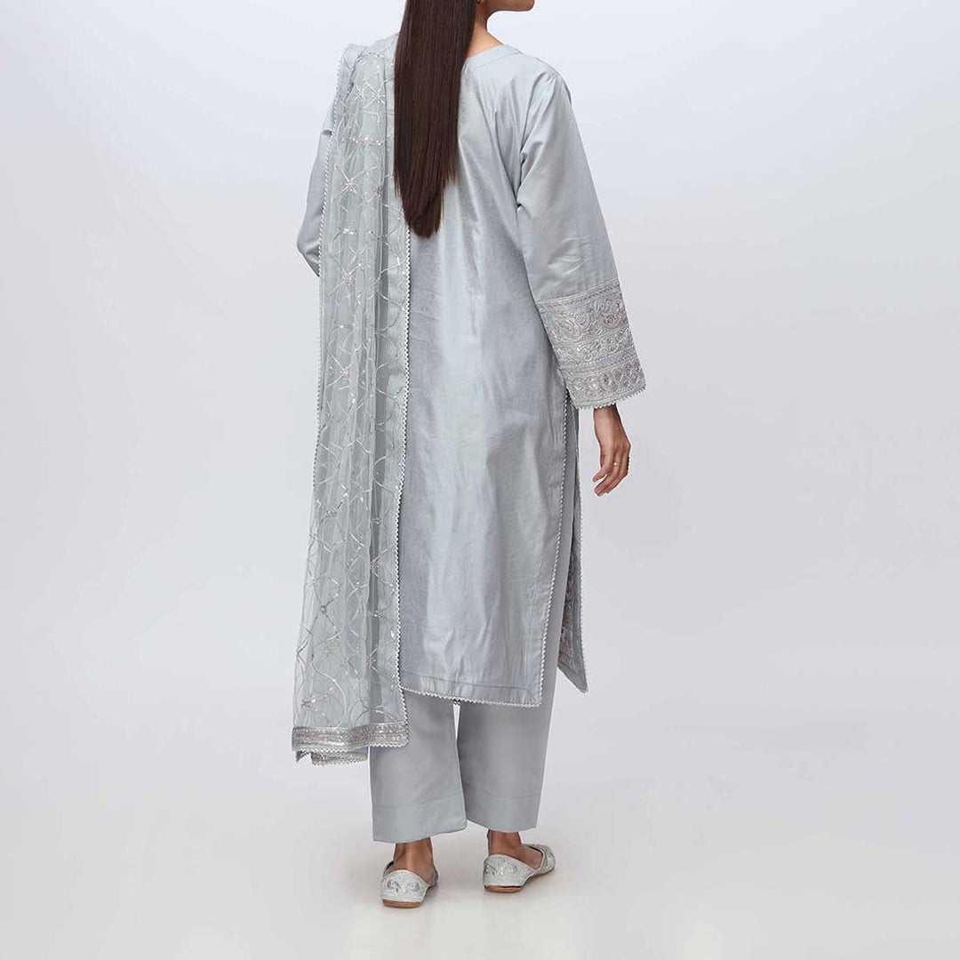 3PC- Embellished Khadi Net Suit PF3019