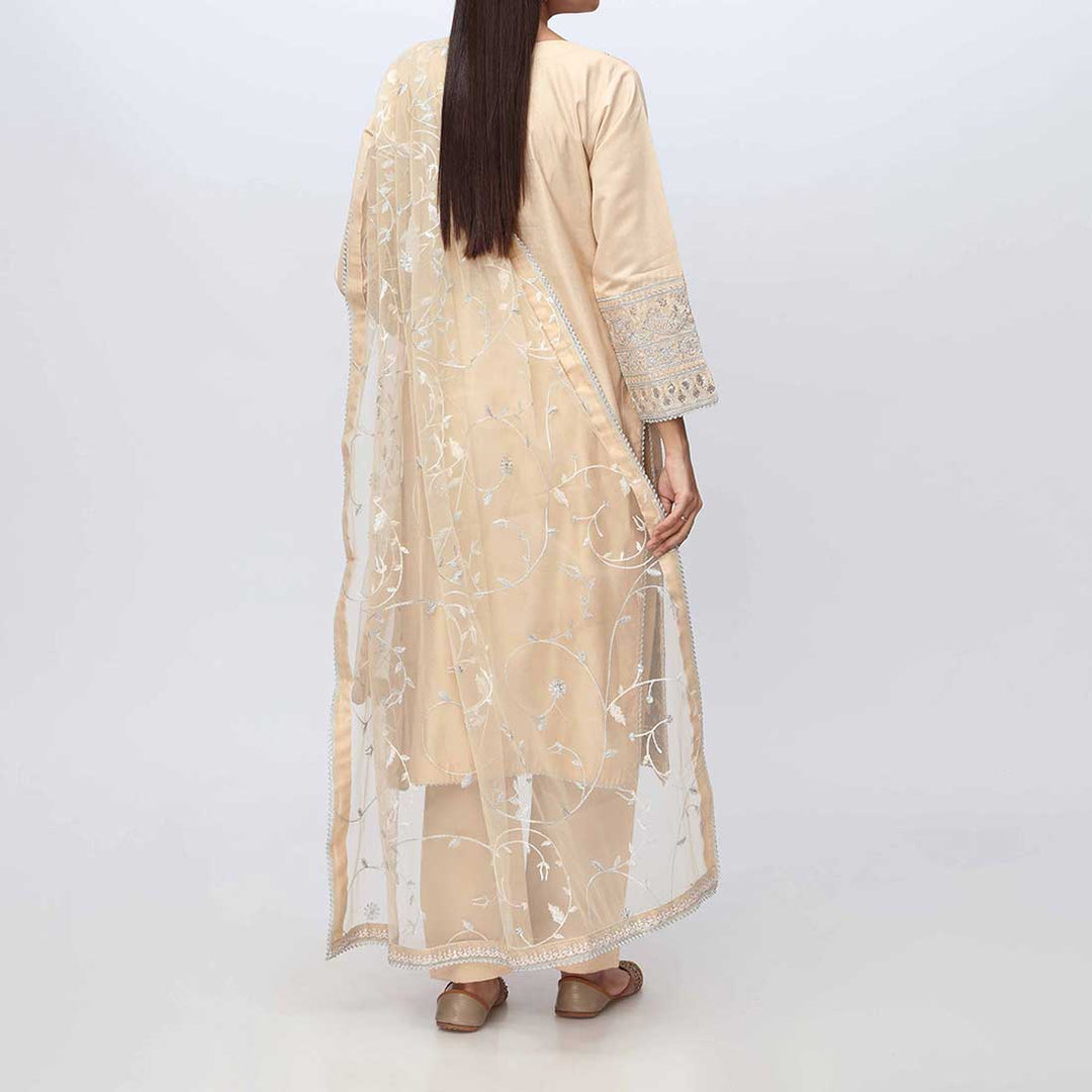 3PC- Embellished Khadi Net Suit PF3019