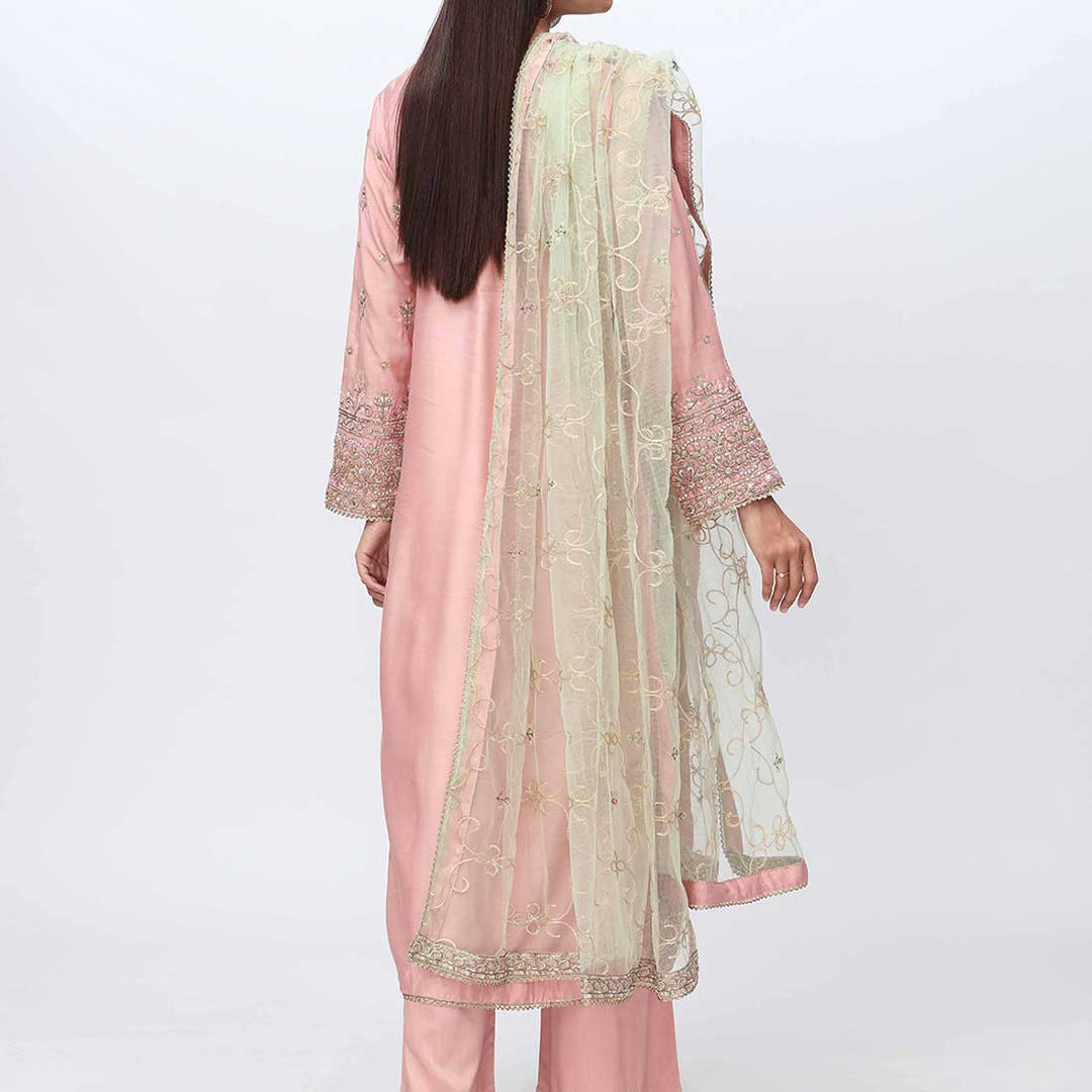 3PC- Embellished Viscose Suit PF3021