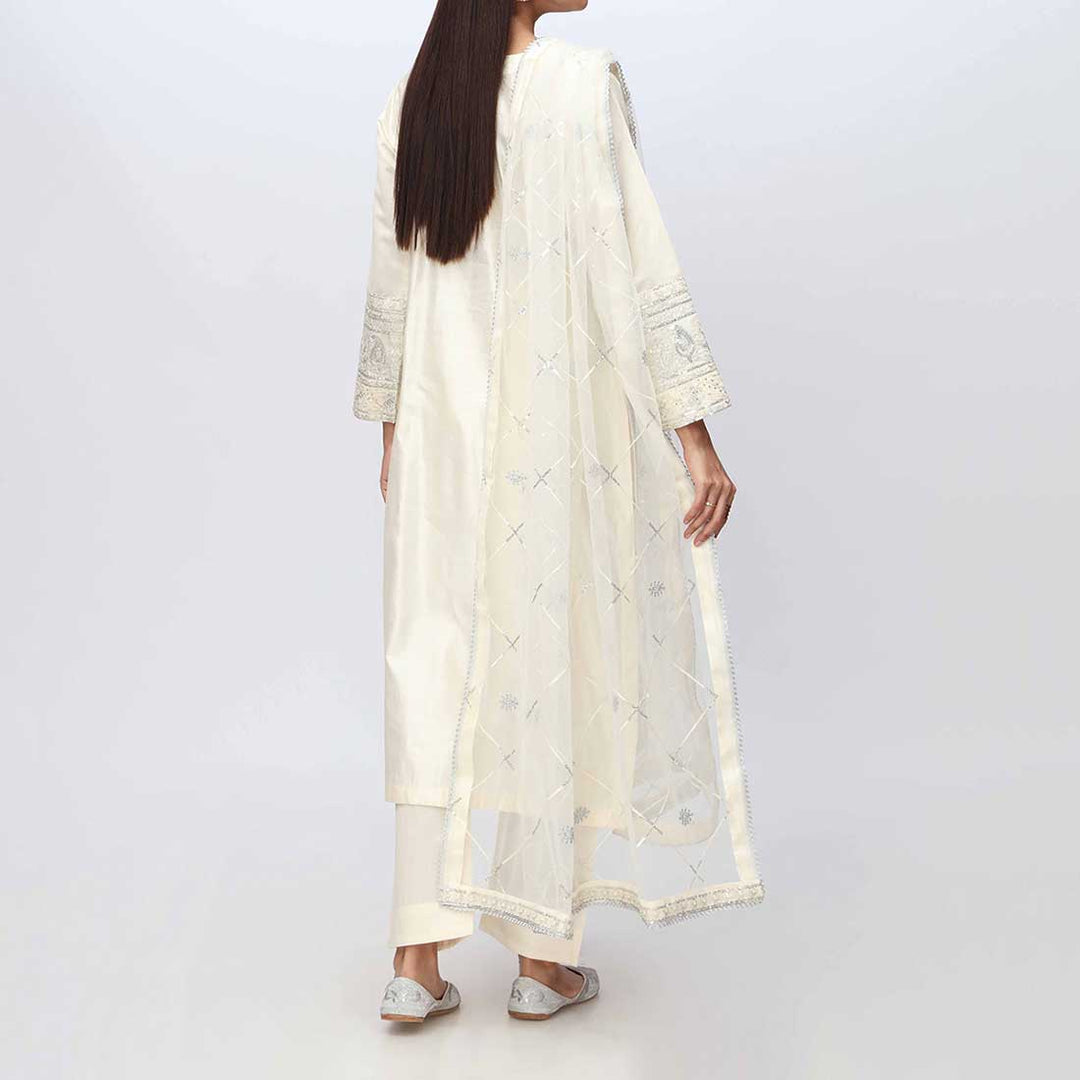 3PC- Embellished Khadi Net Suit PF3024