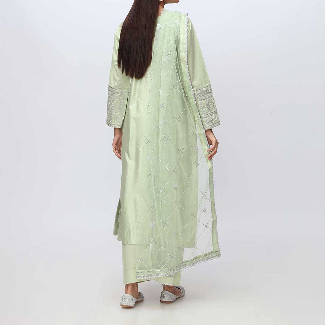 3PC- Embellished Khadi Net Suit PF3024