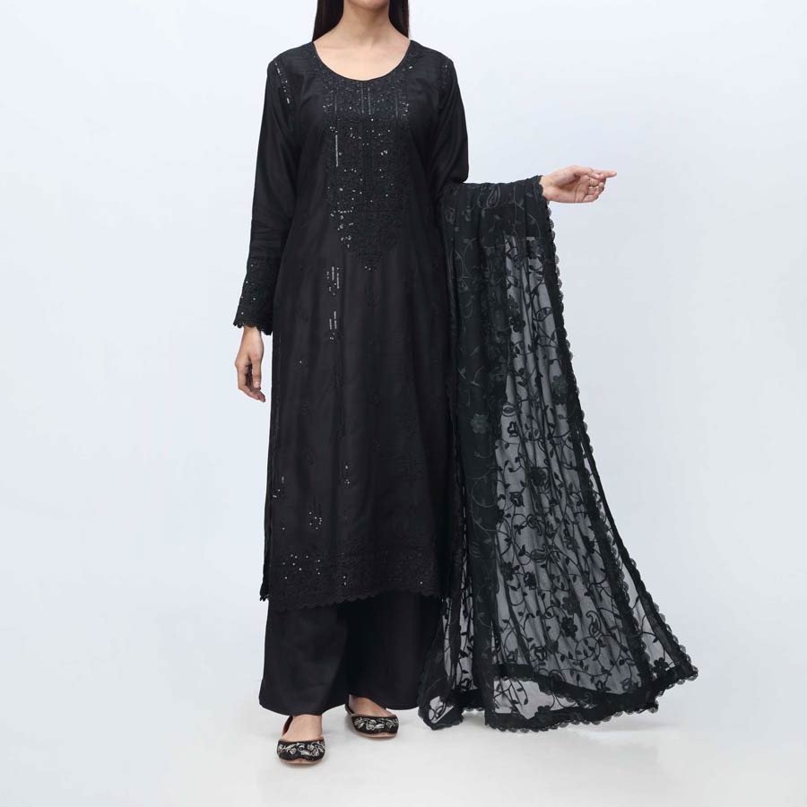 3PC- Embellished Viscose Suit PF3046