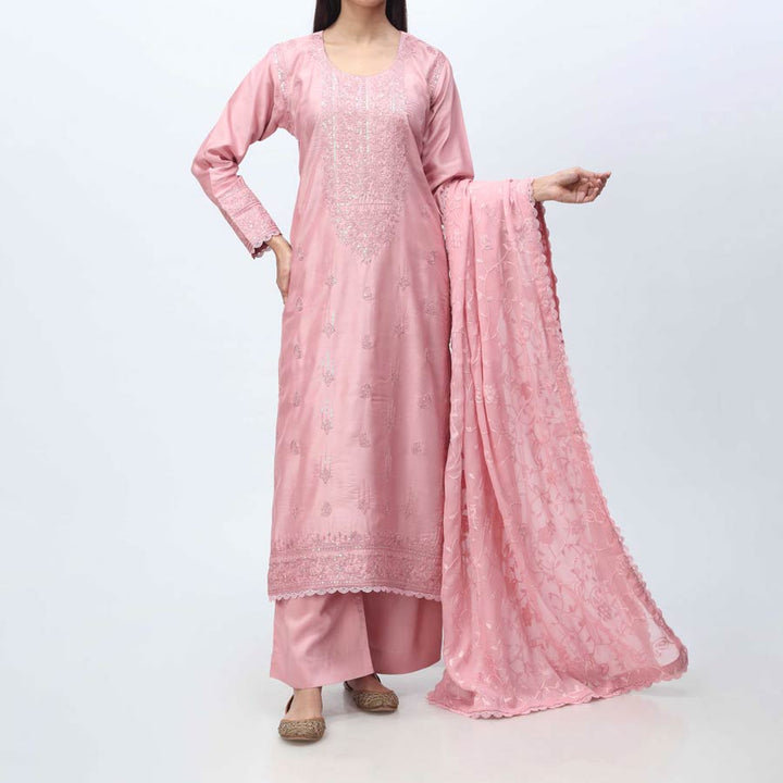 3PC- Embellished Viscose Suit PF3046