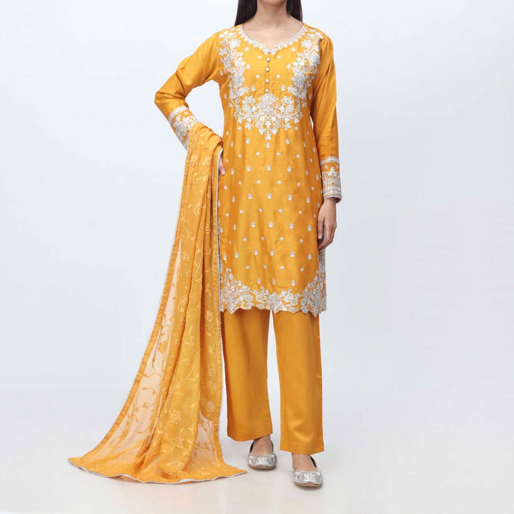 3PC- Embellished Viscose Suit PF3061