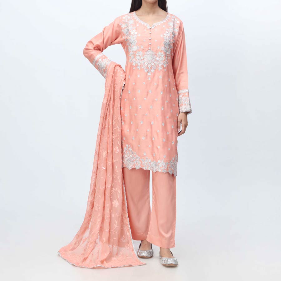 3PC- Embellished Viscose Suit PF3061