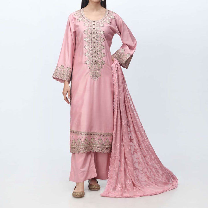 3PC- Embellished Viscose Suit PF3064