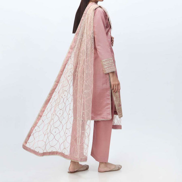 3PC- Embellished  Khadi Net Suit PF3066