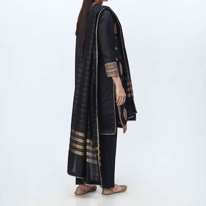 3PC- Embellished  Khadi Net Suit PF3067