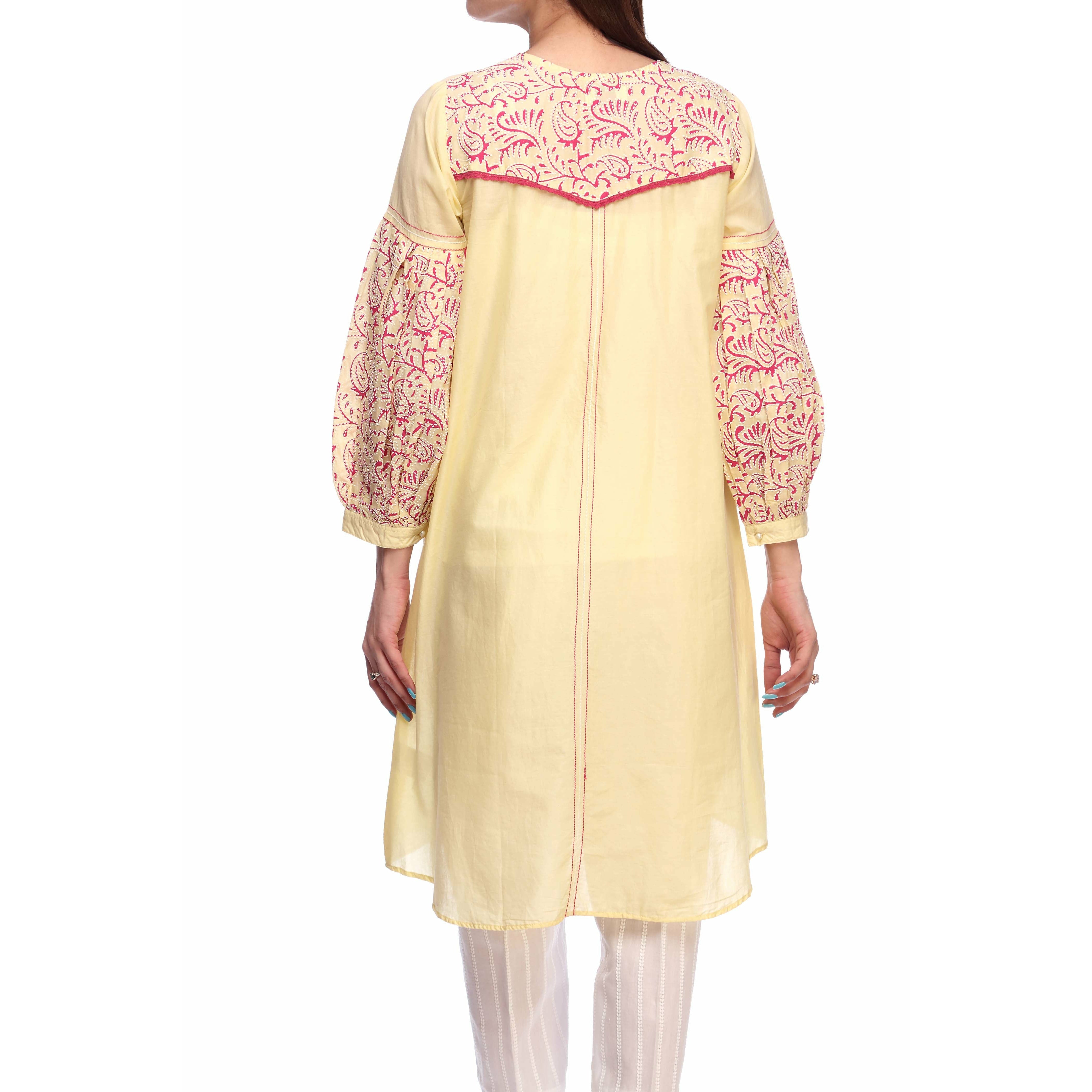 Yellow Color Lawn Shirt PS2167