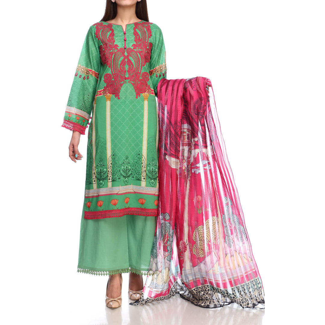 3PC- Digital Printed Lawn Suit PS2200