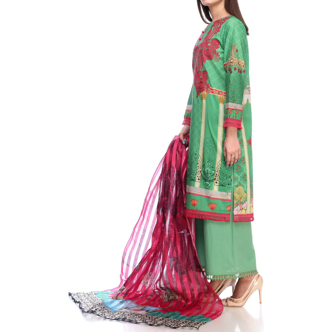 3PC- Digital Printed Lawn Suit PS2200