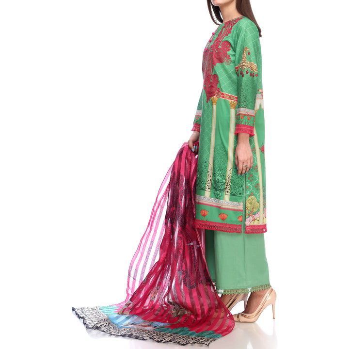 3PC- Digital Printed Lawn Suit PS2200