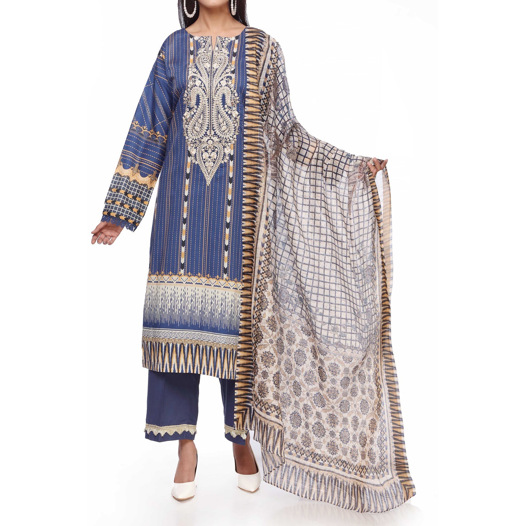 2PC- Digital Printed Lawn Shirt With Dupatta PS2352