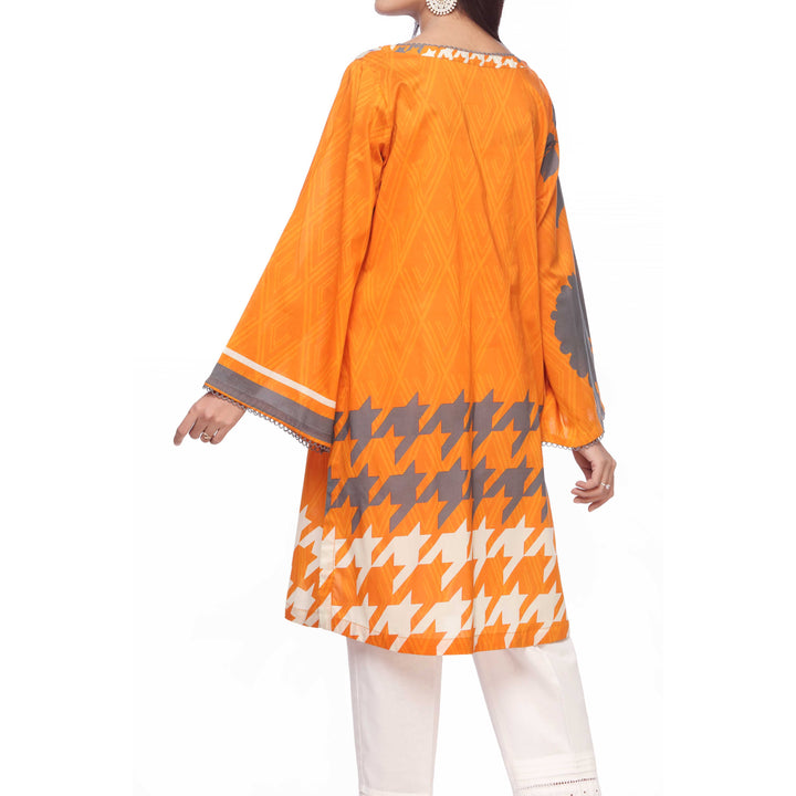 Yellow Digital Printed Lawn Shirt PS2376