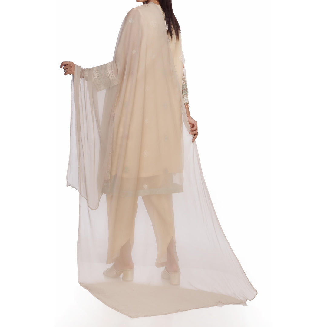 Grey Plain Dyed Chiffon Dupatta PS2702