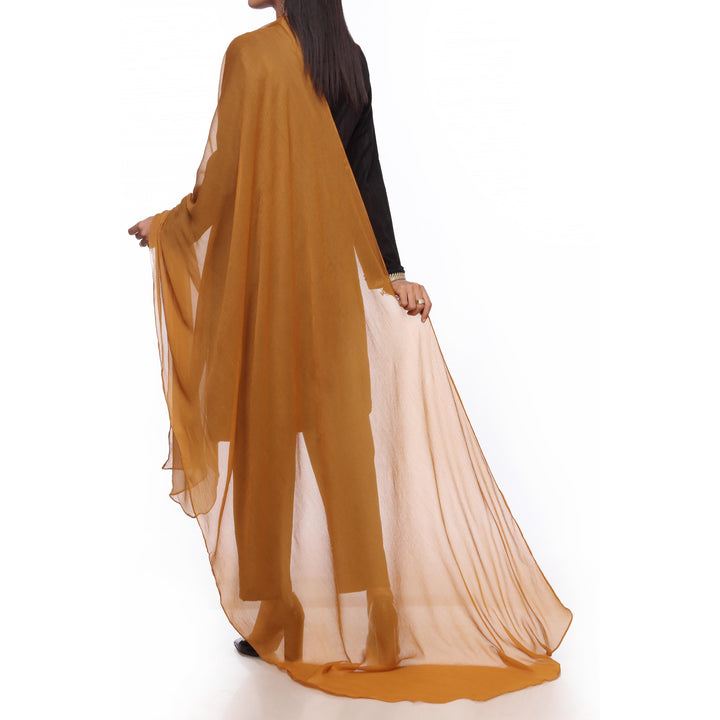 Mustard Plain Dyed Chiffon Dupatta PS2702