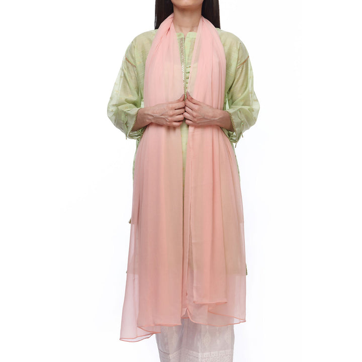 Pink Color Plain Dyed Chiffon Dupatta PS2702