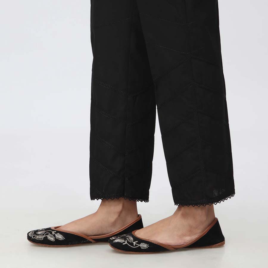 Black Laced Cambric Slim Fit Trouser PS3567