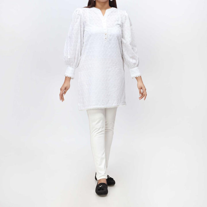 1PC- Embroidered Chicken Kari Shirt PS4077