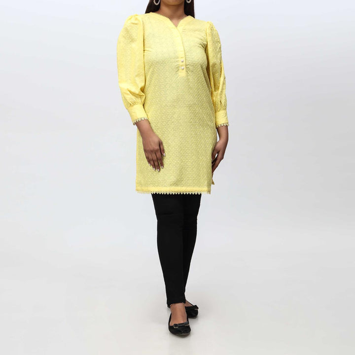 1PC- Embroidered Chicken Kari Shirt PS4077