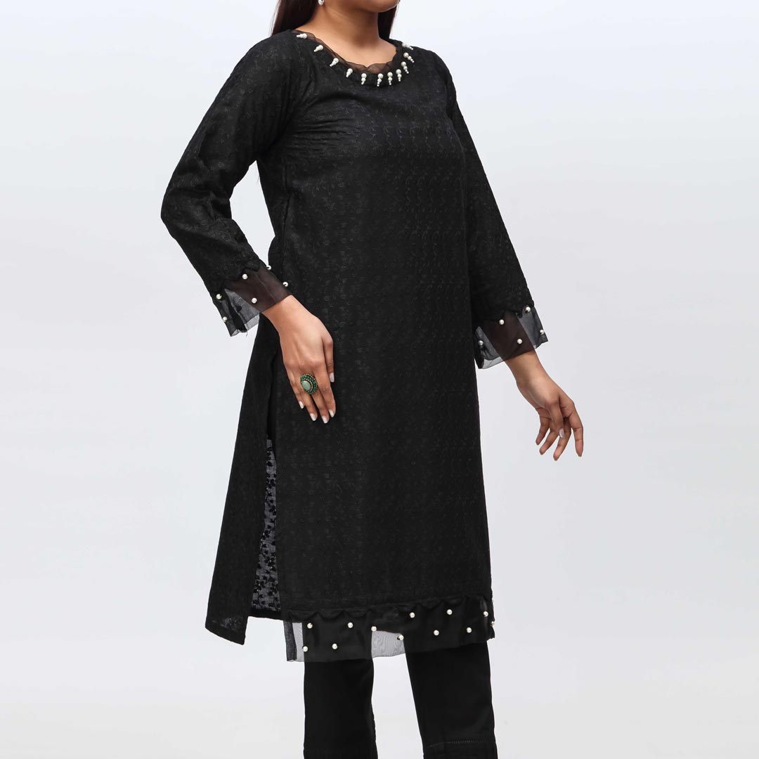 1PC- Embroidered Chicken Kari Shirt PS4080