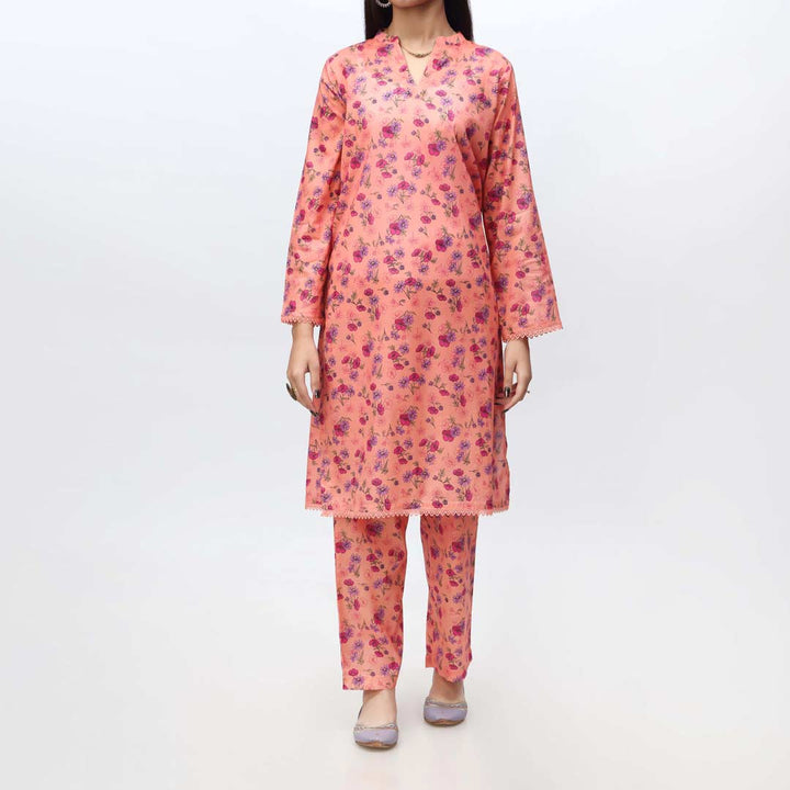 Pink 2PC- Printed Cambric Suit PS4212