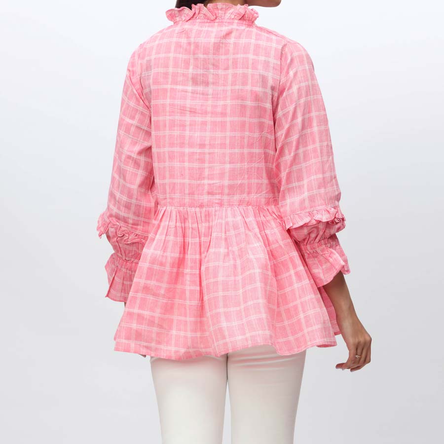 1PC- Cotton Checkered Top PS4226