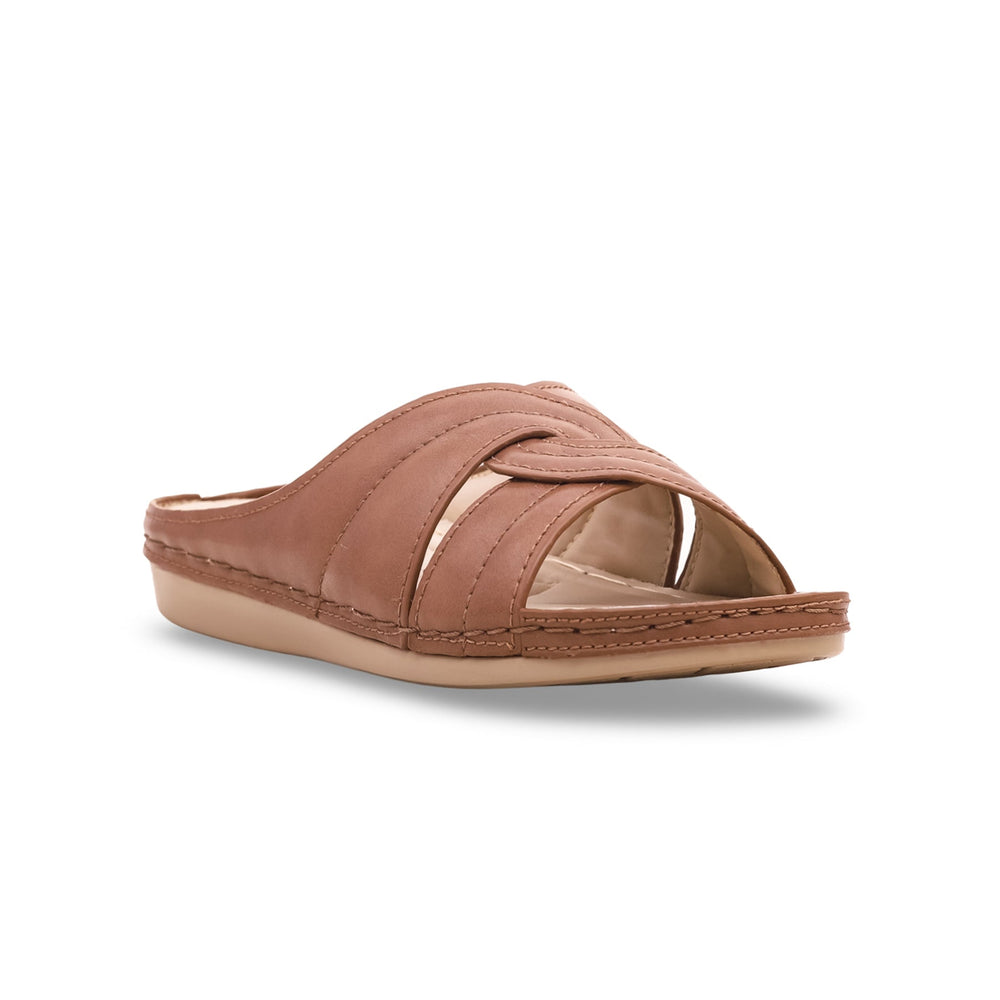 Brown PU Slippers PU0145