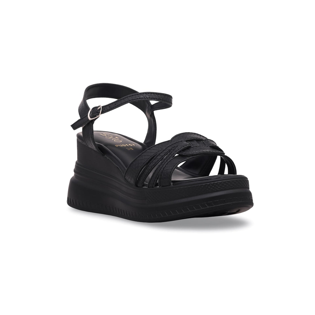 Black PU Sandals PU0157