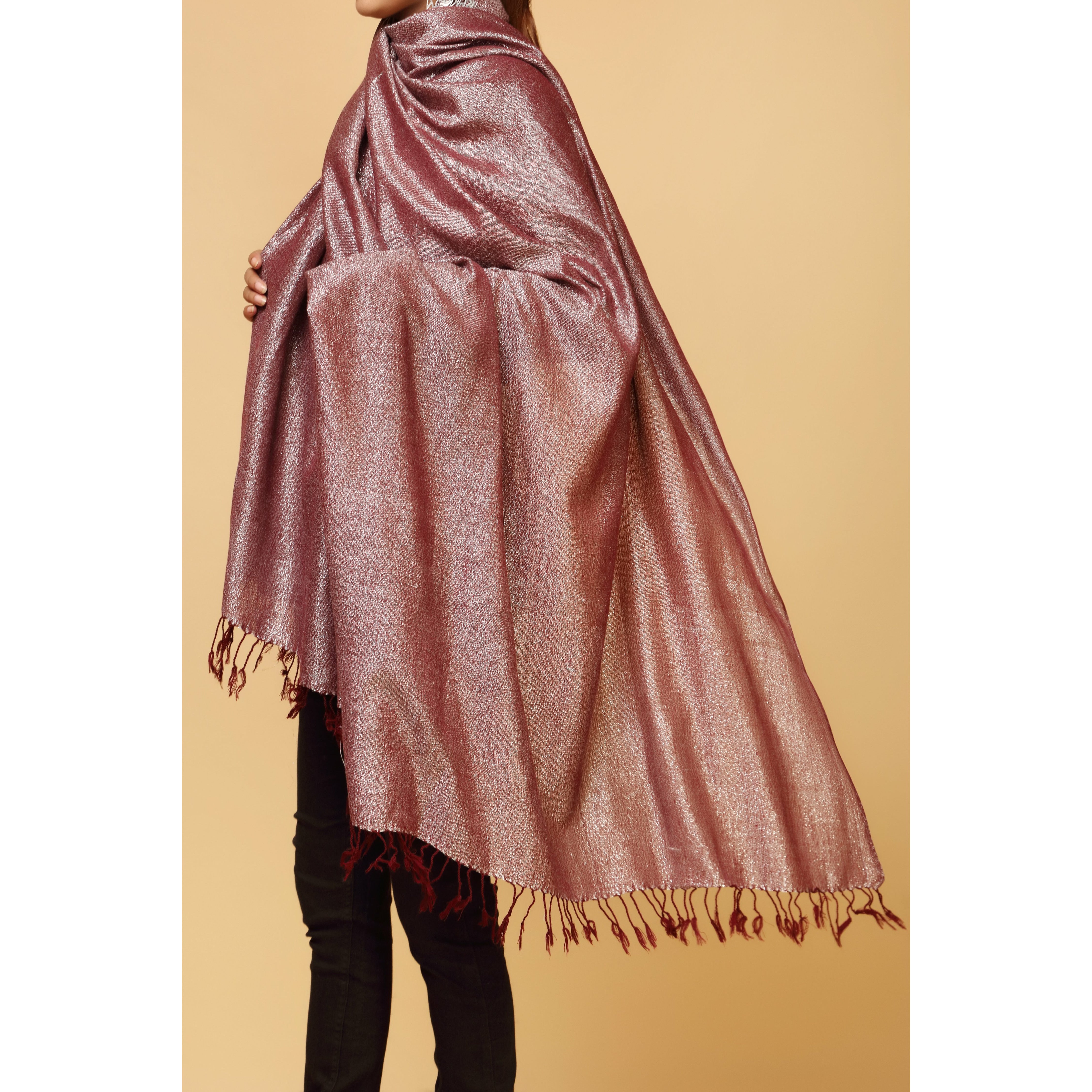 Maroon Color Shawl PW1732